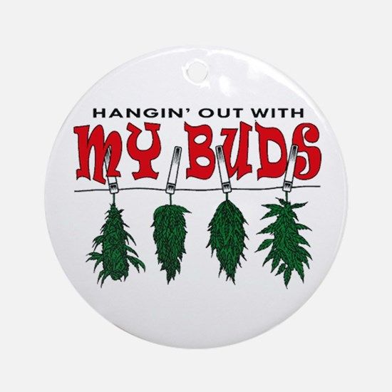 hangin_out_with_my_buds_ornament_round-2.jpg