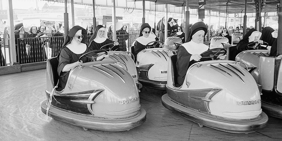roman-catholic-nuns-get-in-a-traffic-jam-on-a-bumper-cars-news-photo-1591731671.jpg