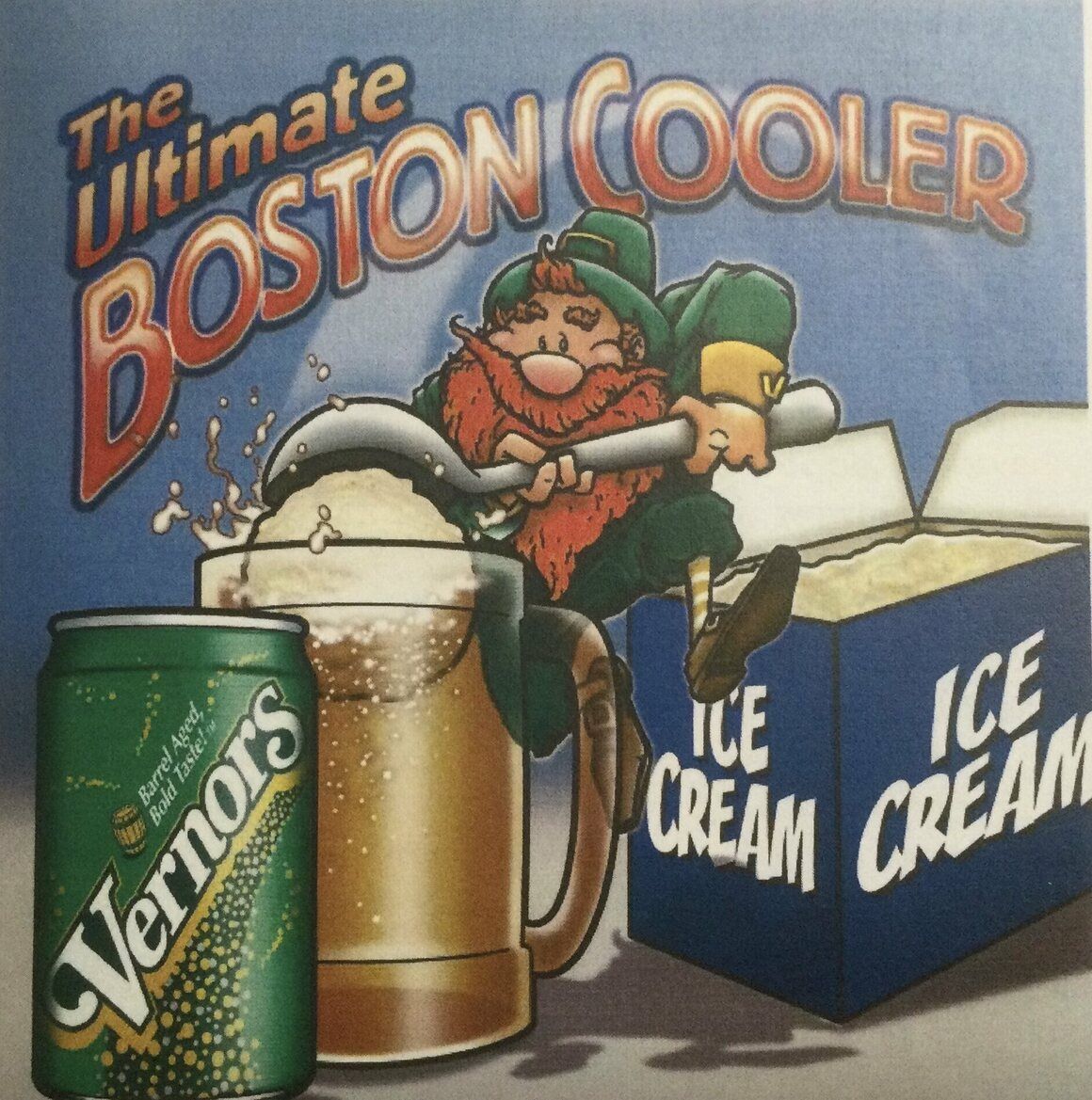 Vernors' gnome mascot makes a Boston Cooler.
