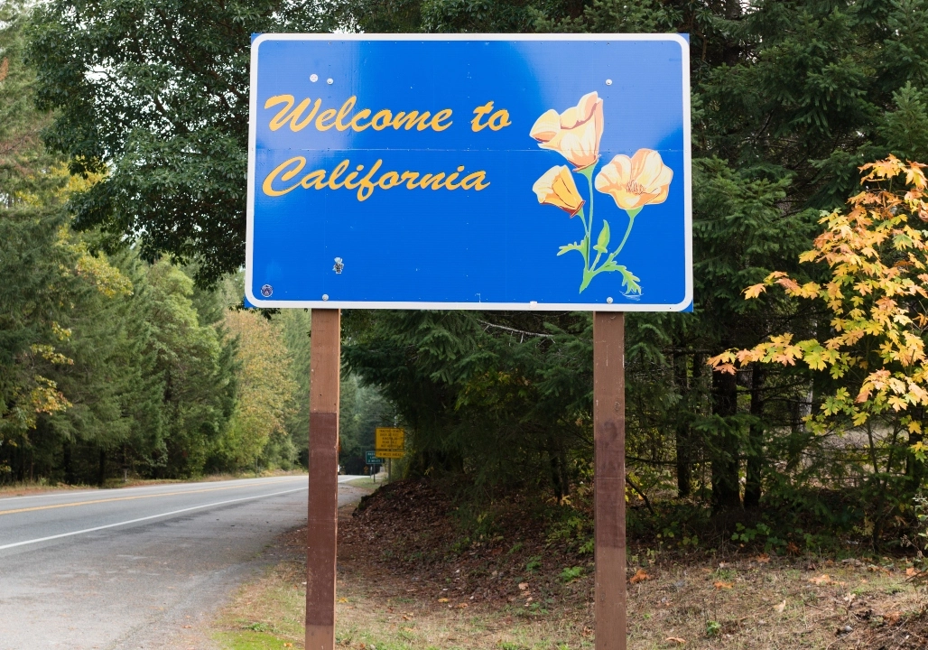 Image of Welcome to California sign