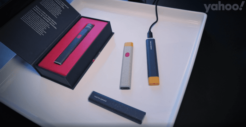 Canopy Growth's Tokyo Smoke vape products on display at an event in Toronto on Nov. 28, 2019. (Provided)
