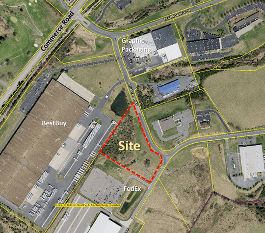 The building site at 3 Industry Way in Green Hills Industry and Technology Center for Staunton's medical marijuana dispensary remains vacant.
